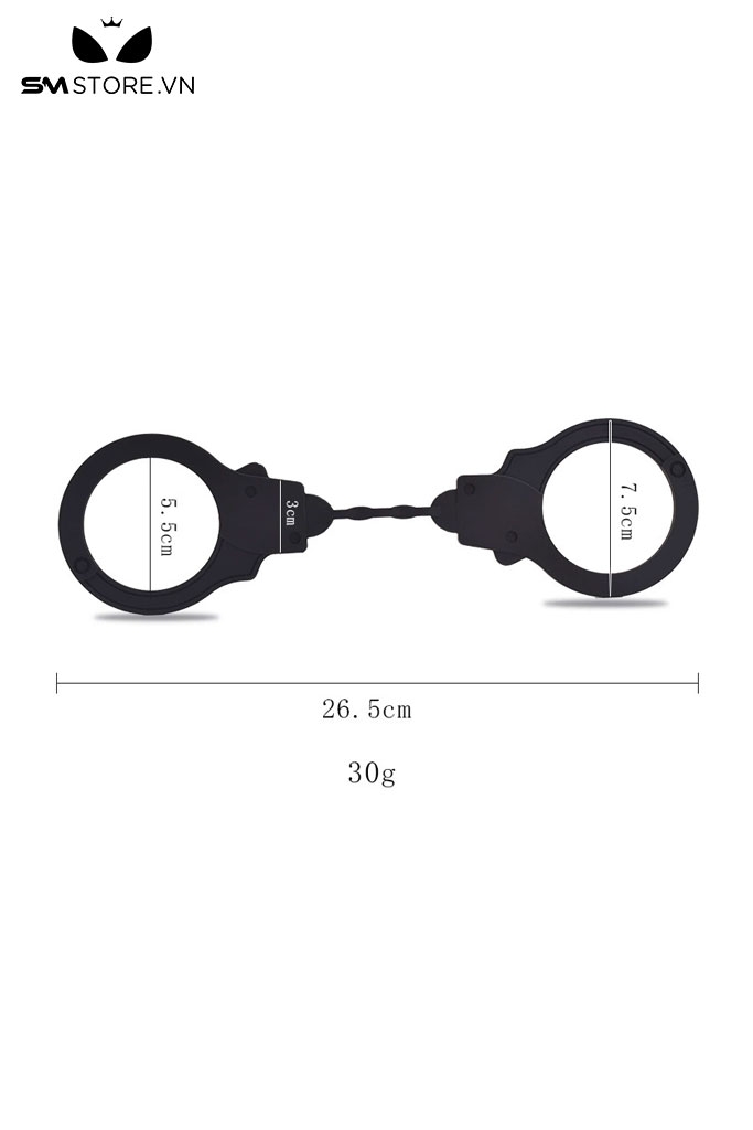 SMT066 - còng tay tình yêu silicon màu đen dài 26,5cm