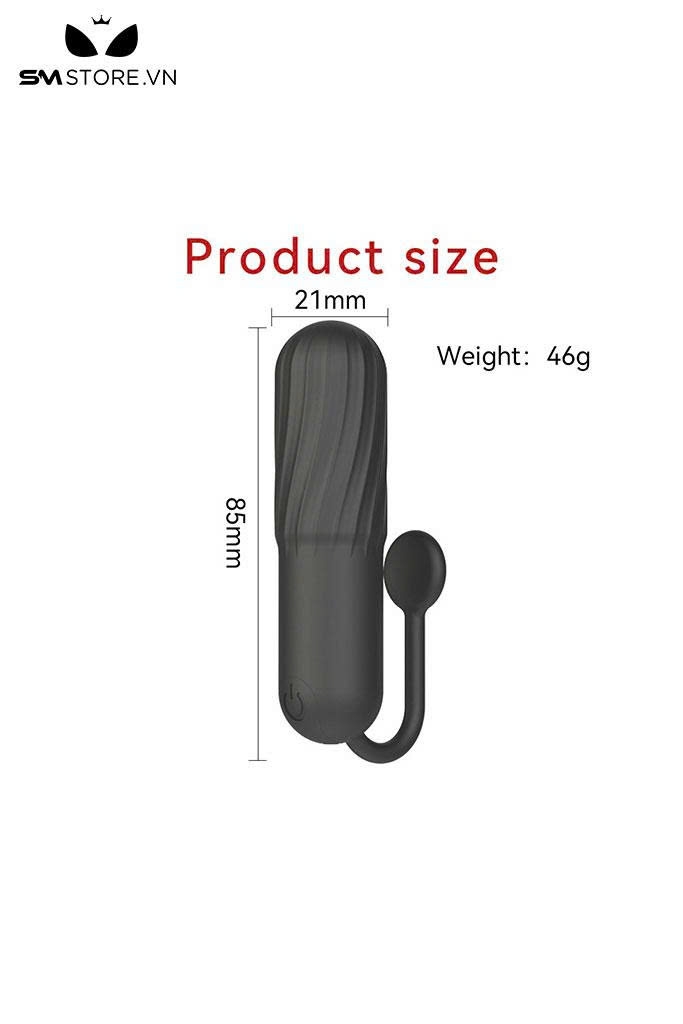 SMT1247 - Trứng rung mini hình viên đạn có 10 tần số dài 85mm