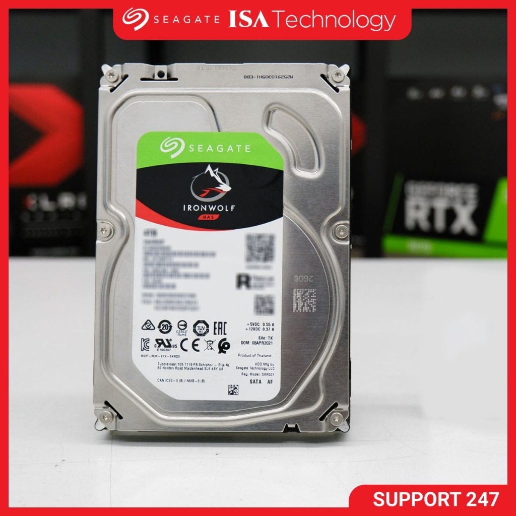 Ổ cứng Seagate Ironwolf 8TB NAS SATA 7200rpm 256MB cache (ST8000VN004)