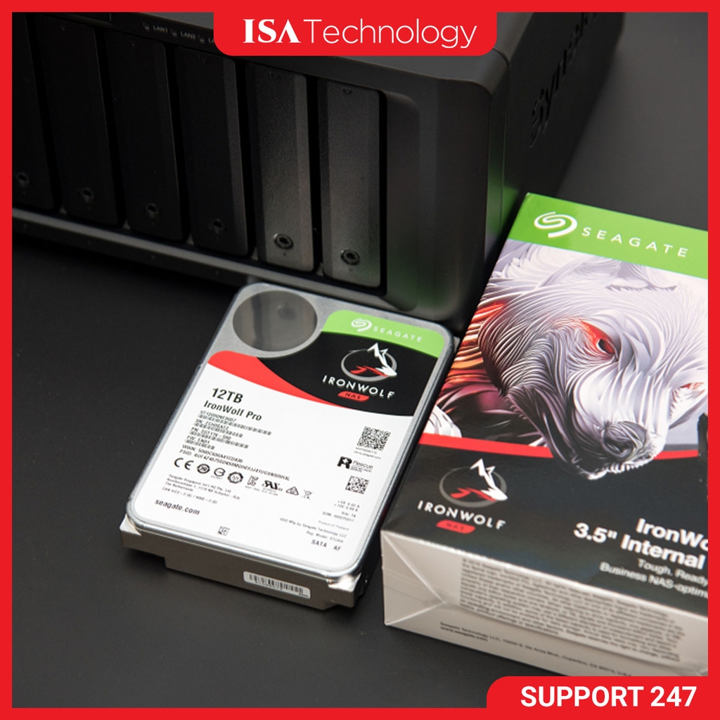 Ổ cứng HDD Seagate IronWolf 12TB – 3.5 inch, 7200 RPM, SATA, 256MB Cache, Chuyên dụng cho NAS