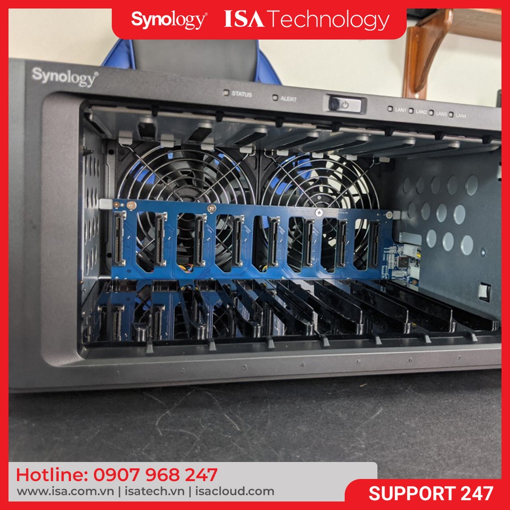 Nas Synology DS1825+ Thiết bị lưu trữ mạng 8 bay ổ cứng mới nhất năm 2025 | ISA Technology