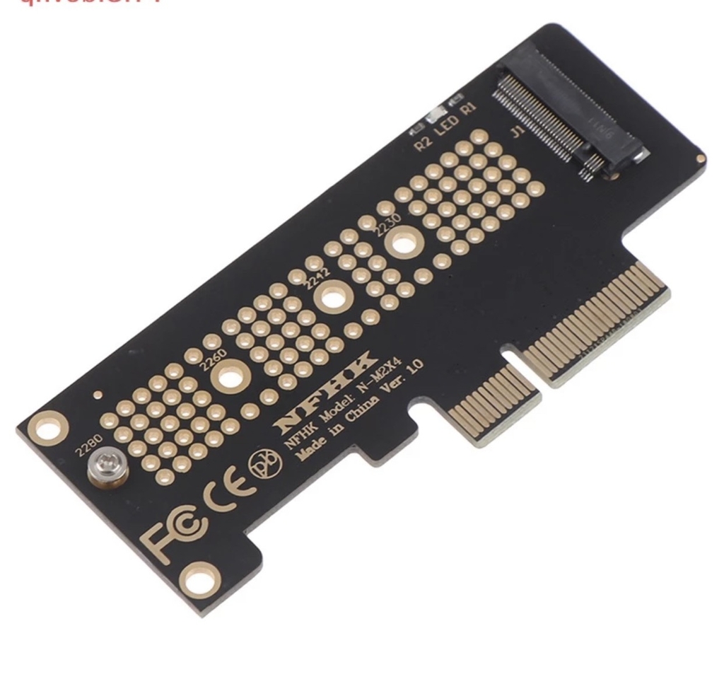 Card chuyển SSD M2 NVMe PCIe Sang PCIe X4  Kèm Giá Đỡ Tiện Dụng dùng cho máy tính bàn PC