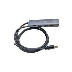 Bộ chia Hub USB 4 cổng USB 3.0 + Sạc Type C Ztek ZY453 dài 0.5m 1m 1.5m