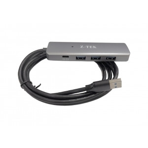 Bộ chia Hub USB 4 cổng USB 3.0 + Sạc Type C Ztek ZY453 dài 0.5m 1m 1.5m