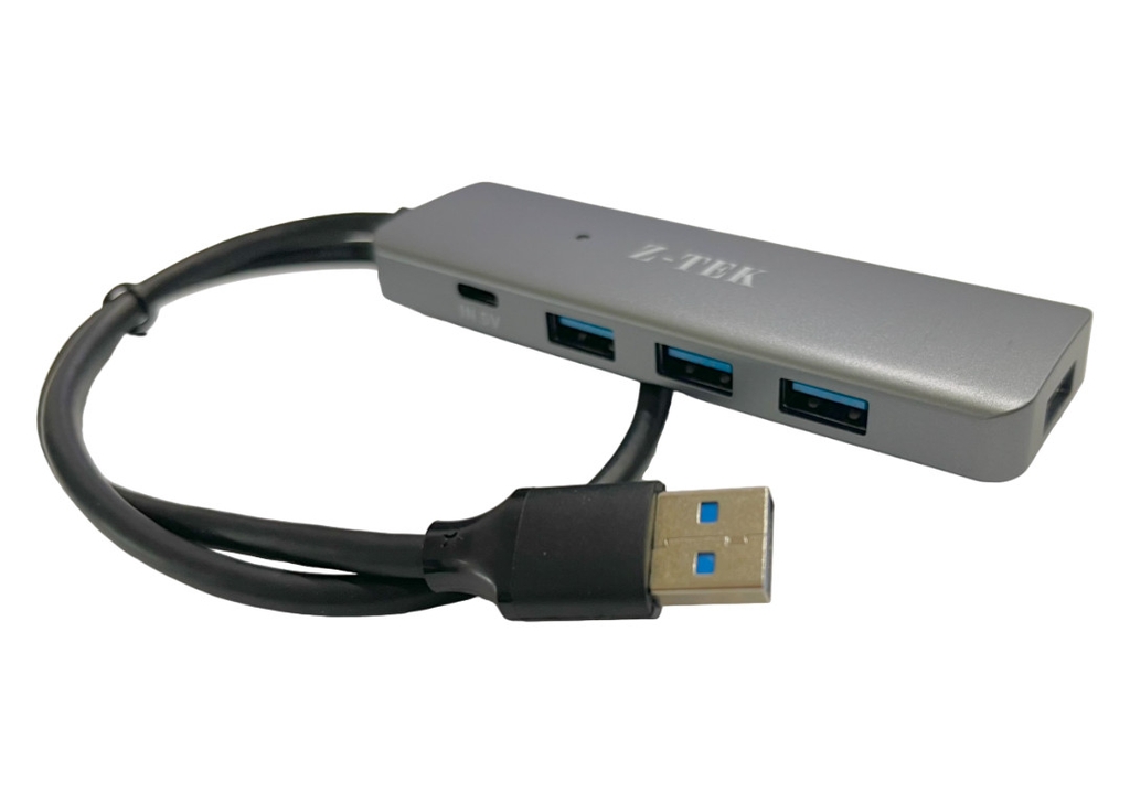 Bộ chia Hub USB 4 cổng USB 3.0 + Sạc Type C Ztek ZY453 dài 0.5m 1m 1.5m