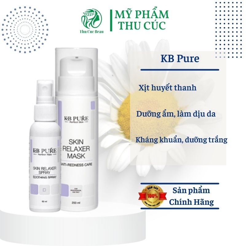 Xịt huyết thanh cấp ẩm KB Pure Skin Relaxer Spray, dưỡng ẩm làm dịu da