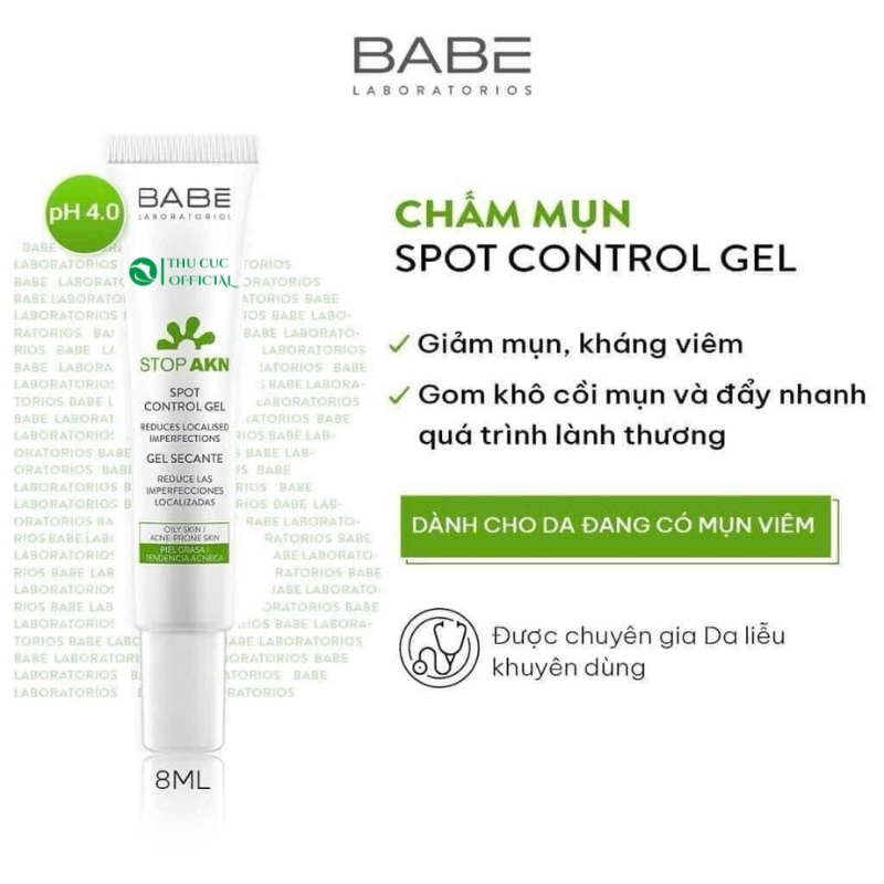 Kem chấm mụn Babe Stop AKN Spot Control Gel 8ml