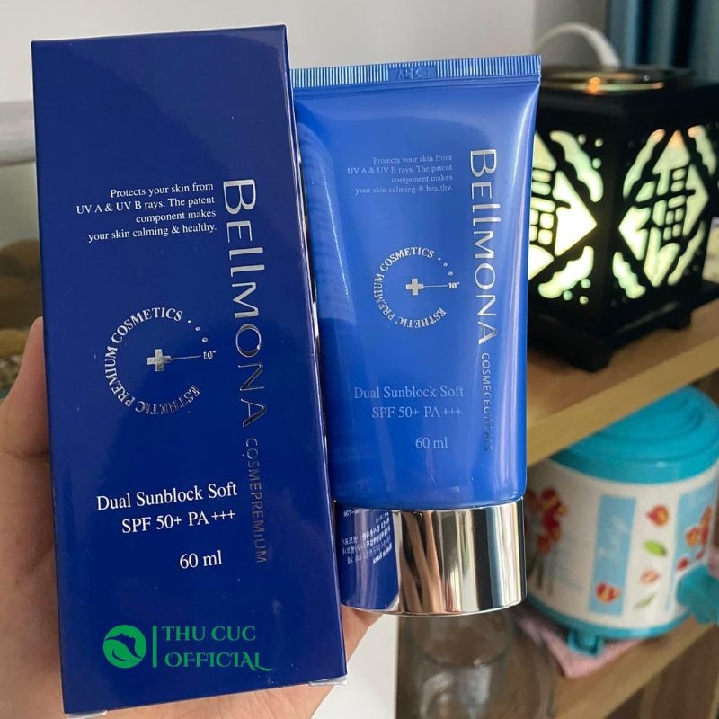 Kem chống nắng Bellmona Dual Sunblock Soft SPF50 60ml - Dưỡng ẩm, kiềm dầu