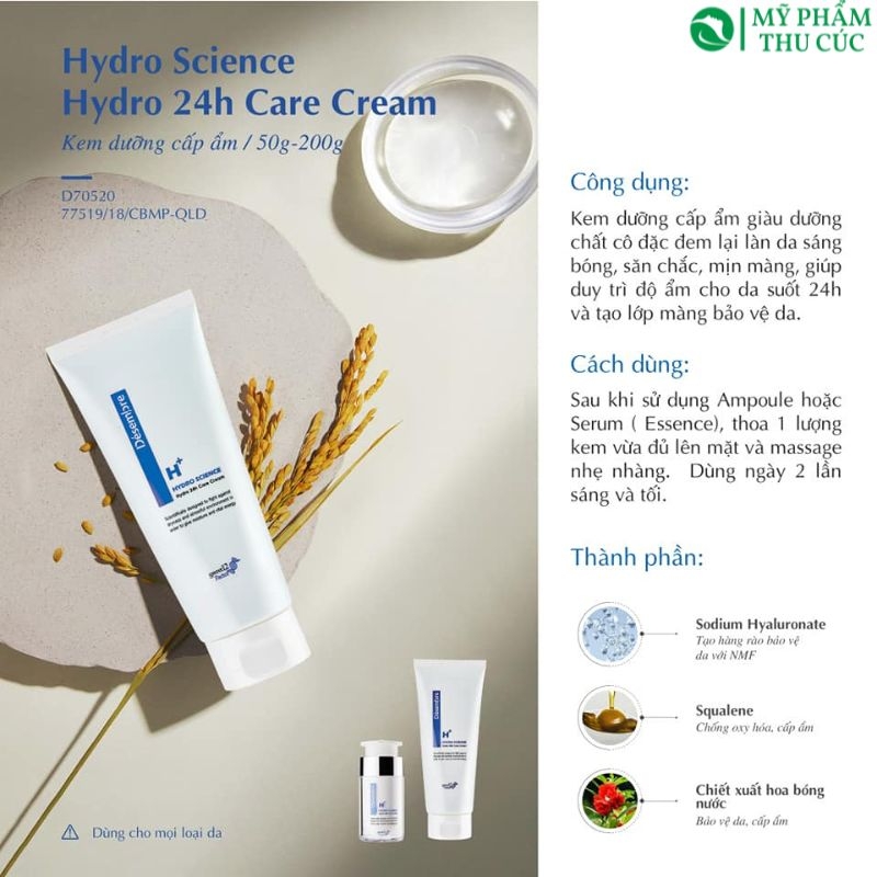 Kem dưỡng ẩm Desembre Hydro Science Hydro 24H Care Cream