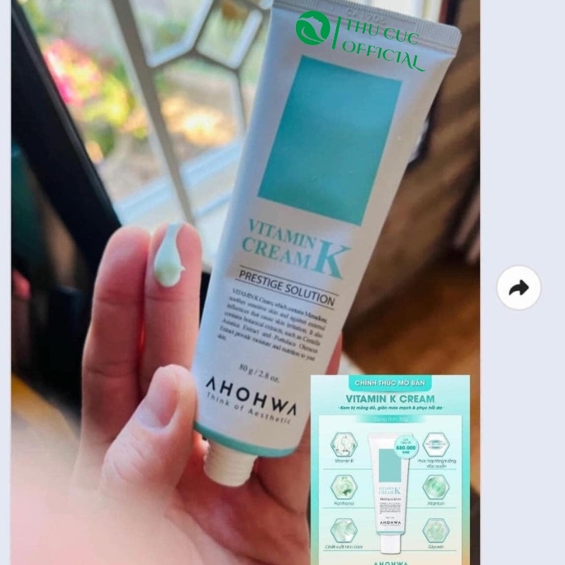 Kem Dưỡng Phục Hồi Ahohwa Vitamin K Cream 80g