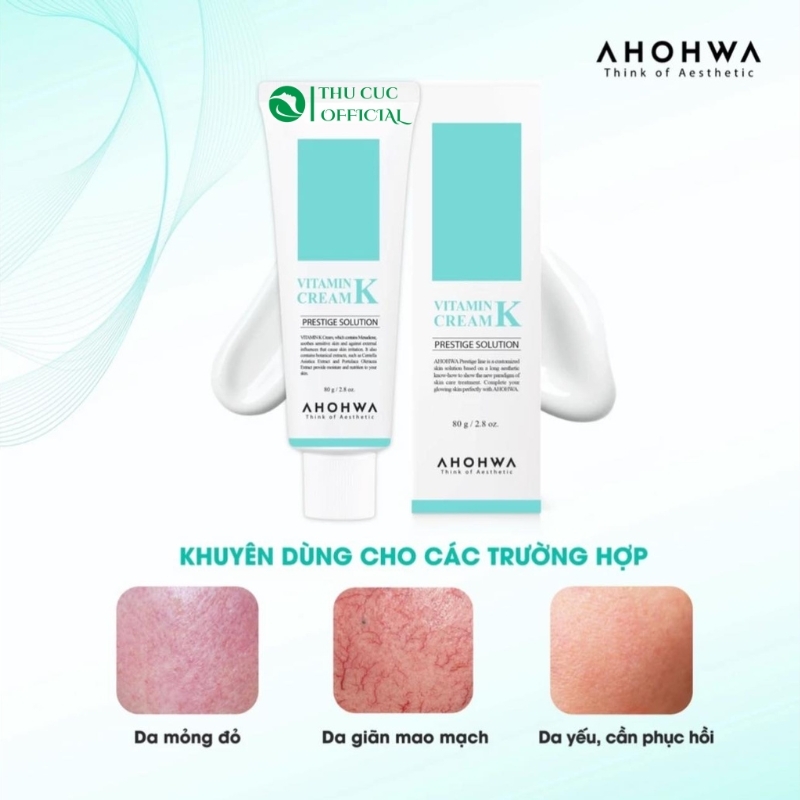 Kem Dưỡng Phục Hồi Ahohwa Vitamin K Cream 80g
