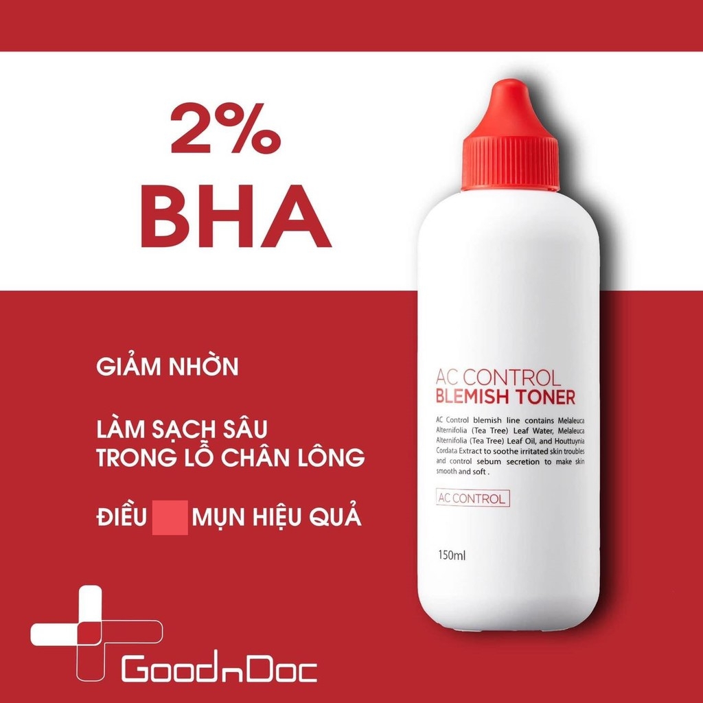 Nước hoa hồng AHA + BHA Goodndoc