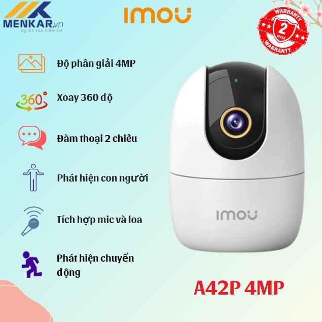 Camera IMOU IPC-A42P-D, IP Wifi 4.0MP Quay Quét Thông Minh