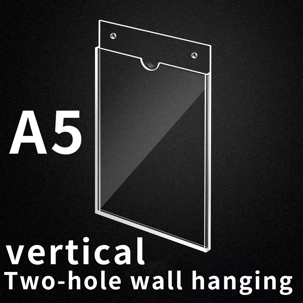 Kệ mica treo tường A3 A4 A5 A6 – Kệ đựng checklist, biểu mẫu, thông báo, tặng keo dán tường