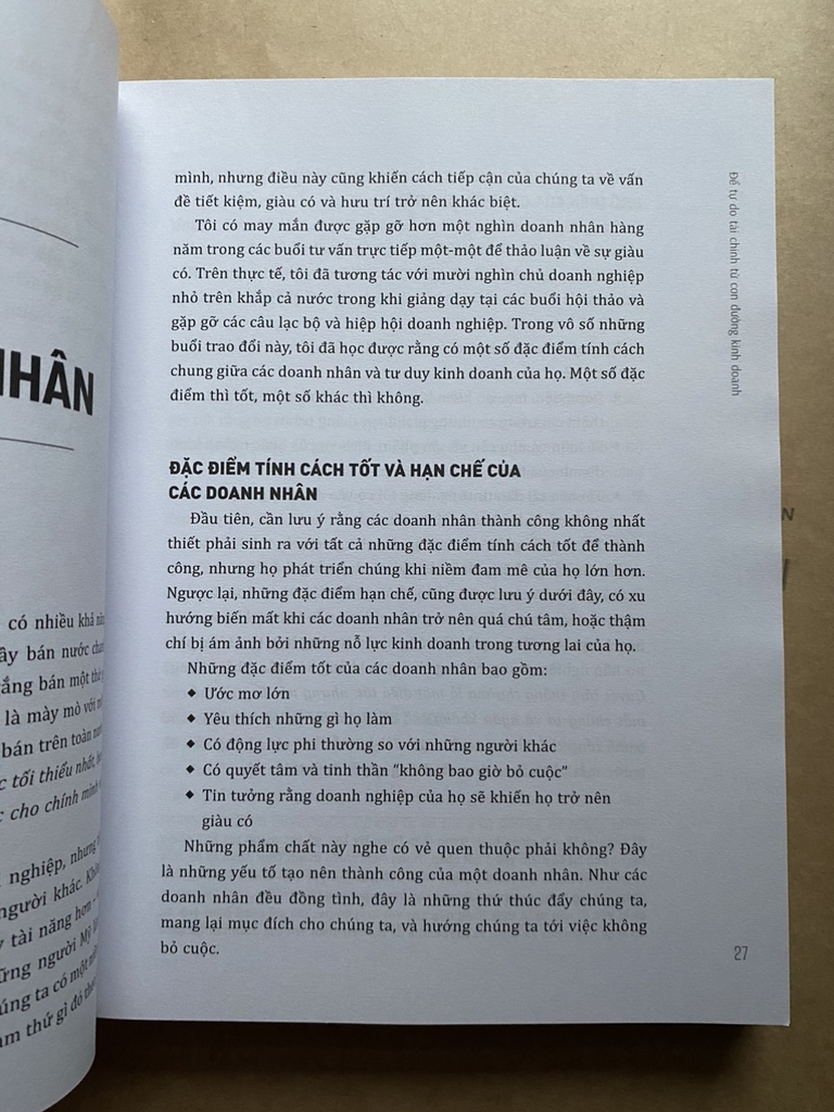 Để Tự Do Tài Chính Từ Con Đường Kinh Doanh
