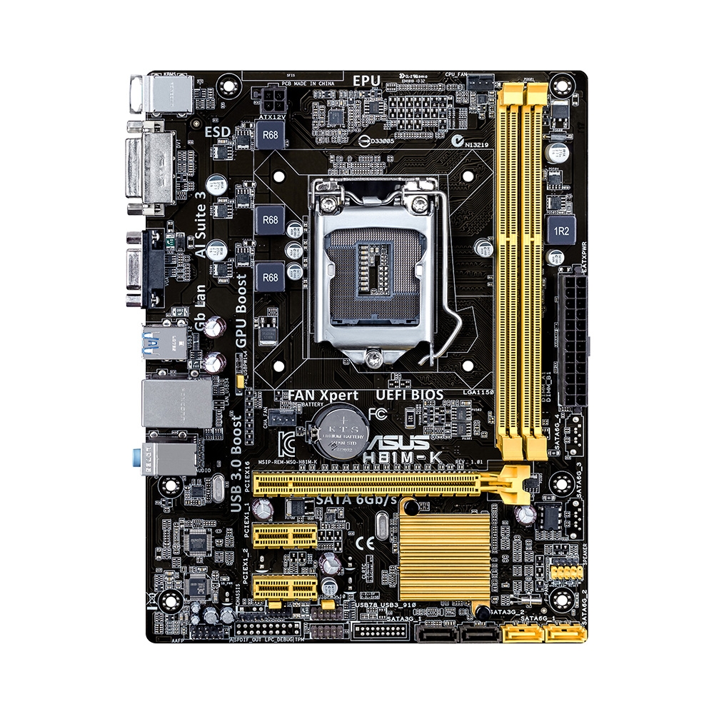 Bo Mạch Chủ Asus H81M-K (Micro-ATX/ LGA1150/ Ram DDR3/ DVI-D+VGA)