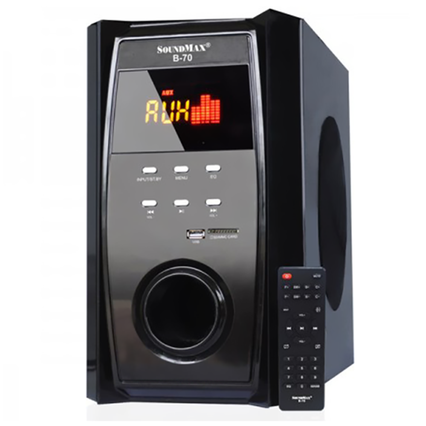 Loa Vi Tính Soundmax B-70 (Loa 5.1/ 100W/ RCA/ USB/ Optical/ SD/ BT/ Đen)