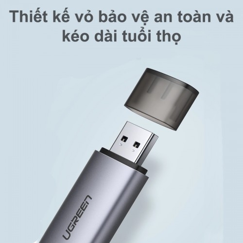 Đầu đọc thẻ nhớ SD/TF chuẩn USB Type C và USB 3.0 Ugreen 50706 chính hãng