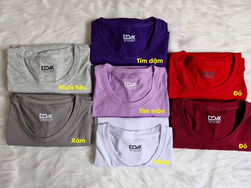 Áo thun cotton 65/35 4 chiều trơn có 30 màu lựa chọn - Hàng đẹp