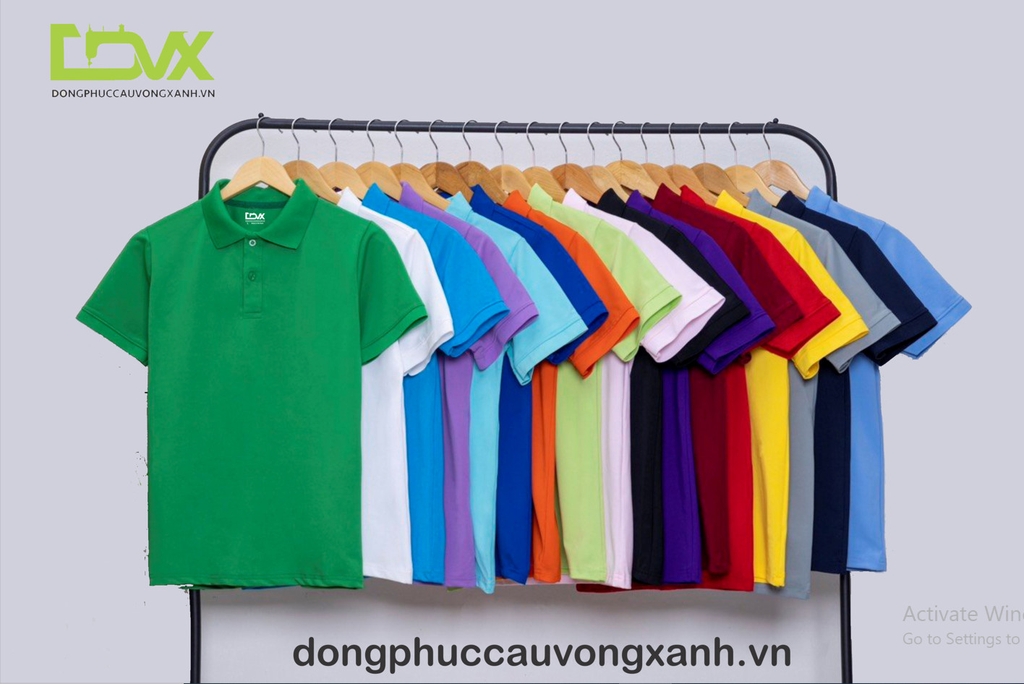 Áo thun Polo trơn phom Unisex - In theo yêu cầu