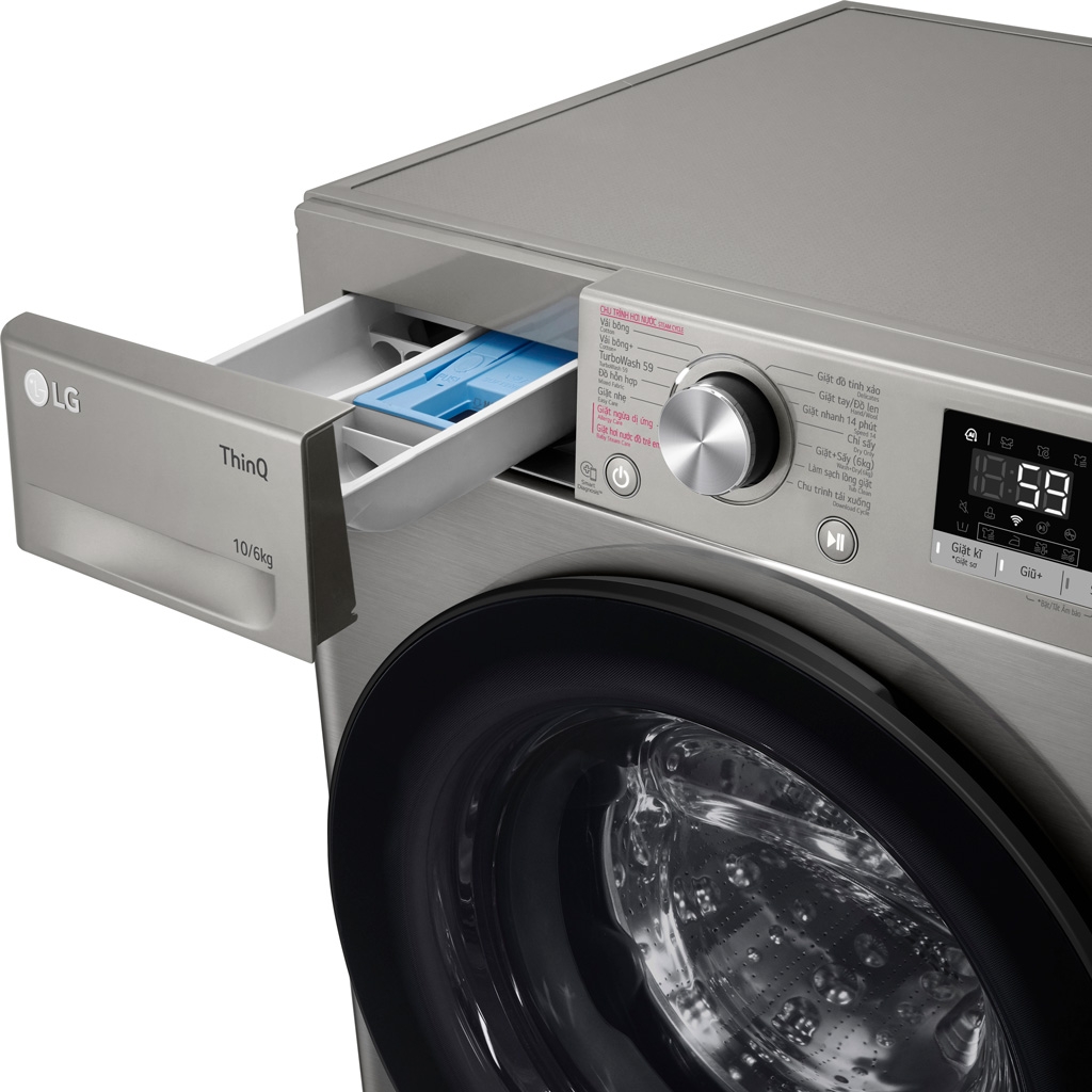 Máy Giặt Sấy LG Giặt 10Kg Sấy 6Kg FV1410D4P