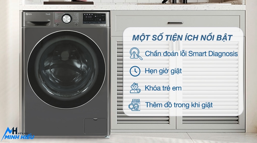Máy Giặt Sấy LG Giặt 10Kg Sấy 6Kg FV1410D4P