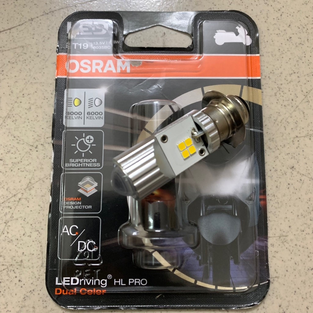 [Chính hãng Osram]Đèn pha led bi cầu chân M5(Cos vàng-pha trắng)