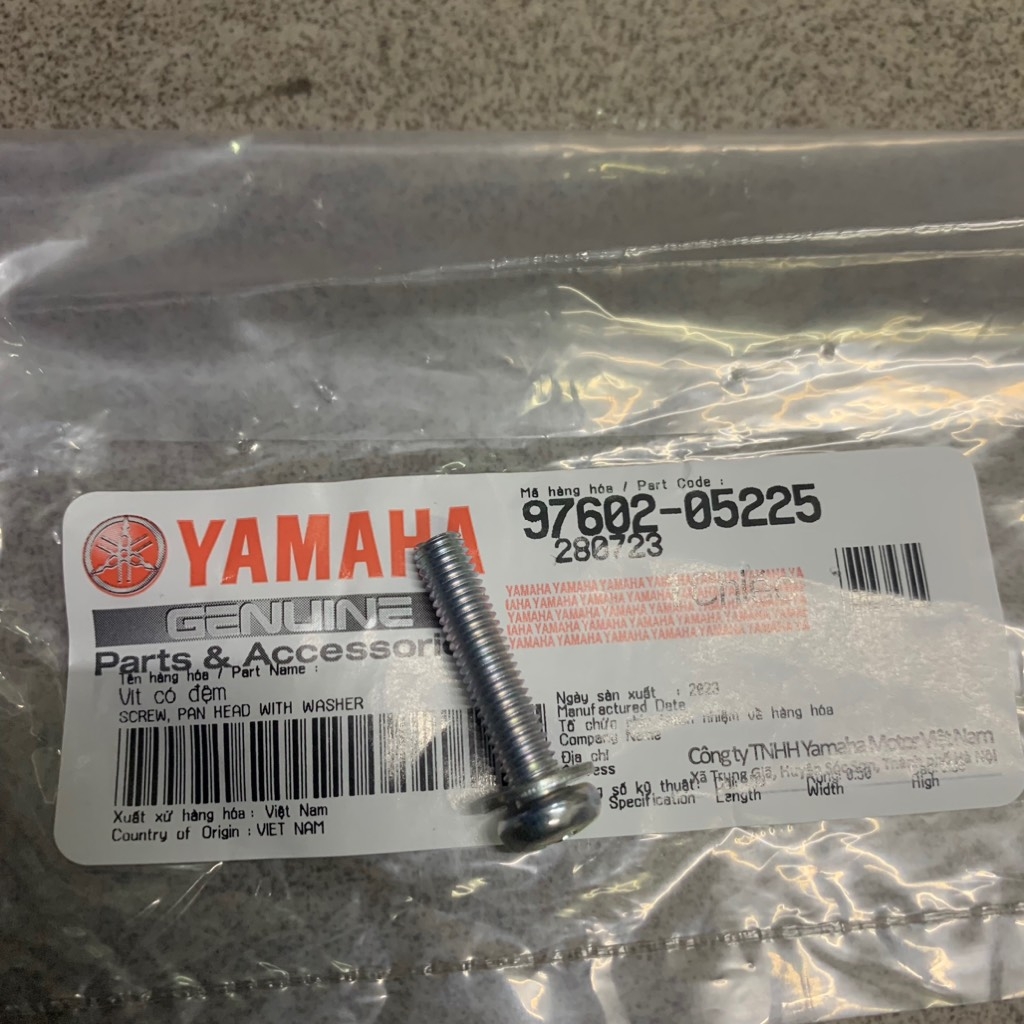 [Chính Hãng Yamaha]YAOV-086-Vít 5ly bắt đế gác chân Exciter 155(dài 23mm) Phụ tùng phụ kiện xe máy