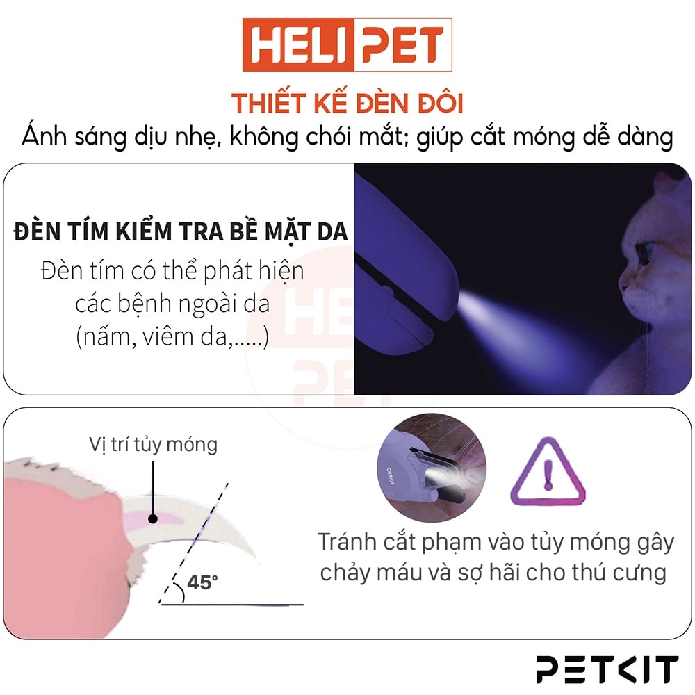Kềm cắt móng chó mèo Petkit Pro