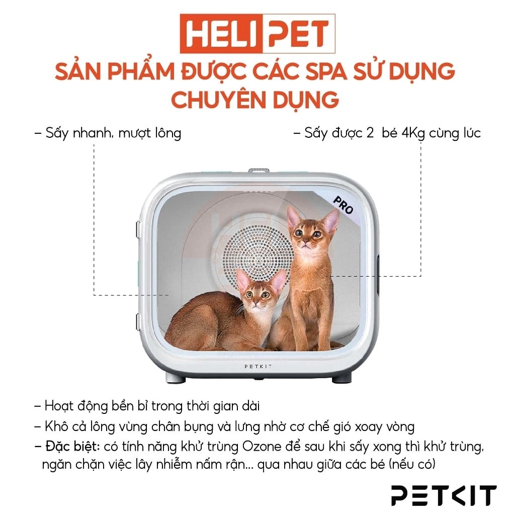 Lồng sấy lông chó mèo PETKIT AirSalon Max Pro Ozone