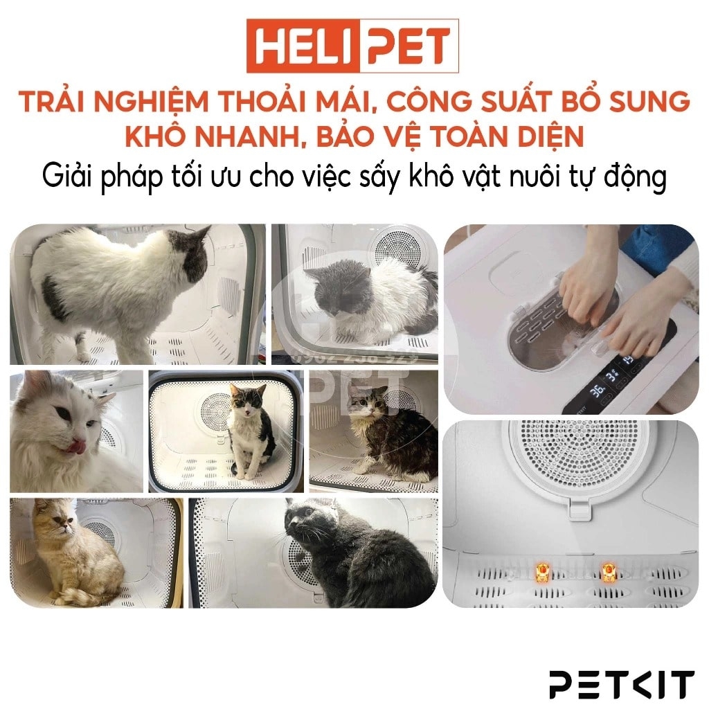Lồng sấy lông chó mèo PETKIT AirSalon Max Pro Ozone