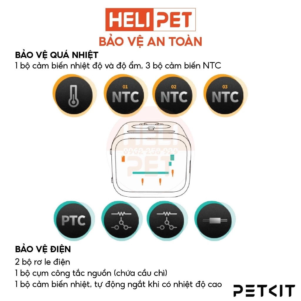 Lồng sấy lông chó mèo PETKIT AirSalon Max Pro Ozone