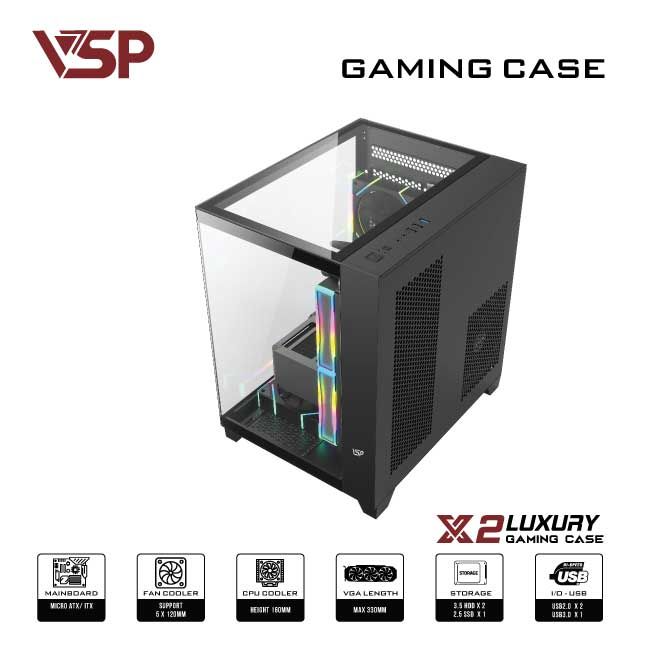 Case VSP X2 Luxury Đen