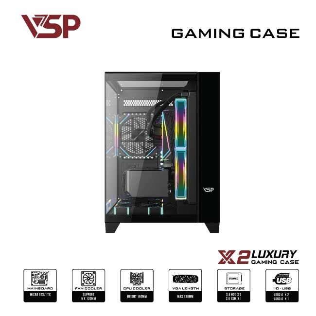 Case VSP X2 Luxury Đen