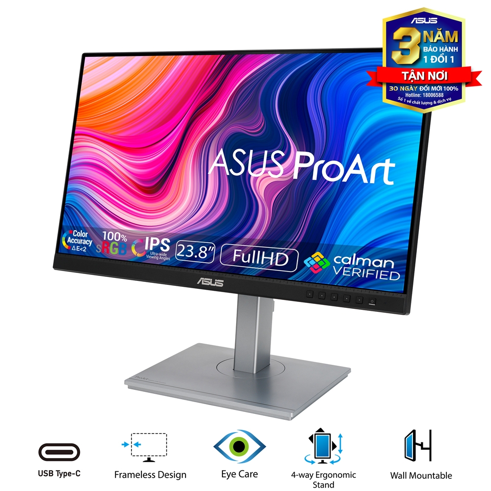 Màn hình chuyên đồ họa ASUS ProArt PA247CV-P 23.8 inch IPS FullHD 75Hz 5ms USB-C