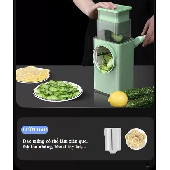 Máy thái, cắt, bào sợi rau củ quả 4 in 1 đa năng cực kỳ tiện dụng cho công việc bếp