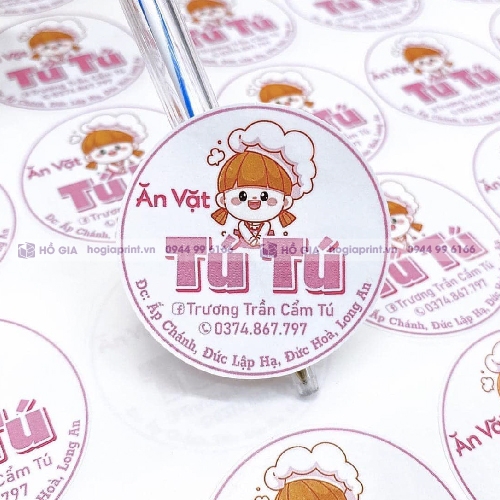 In tem nhãn quán ăn vặt