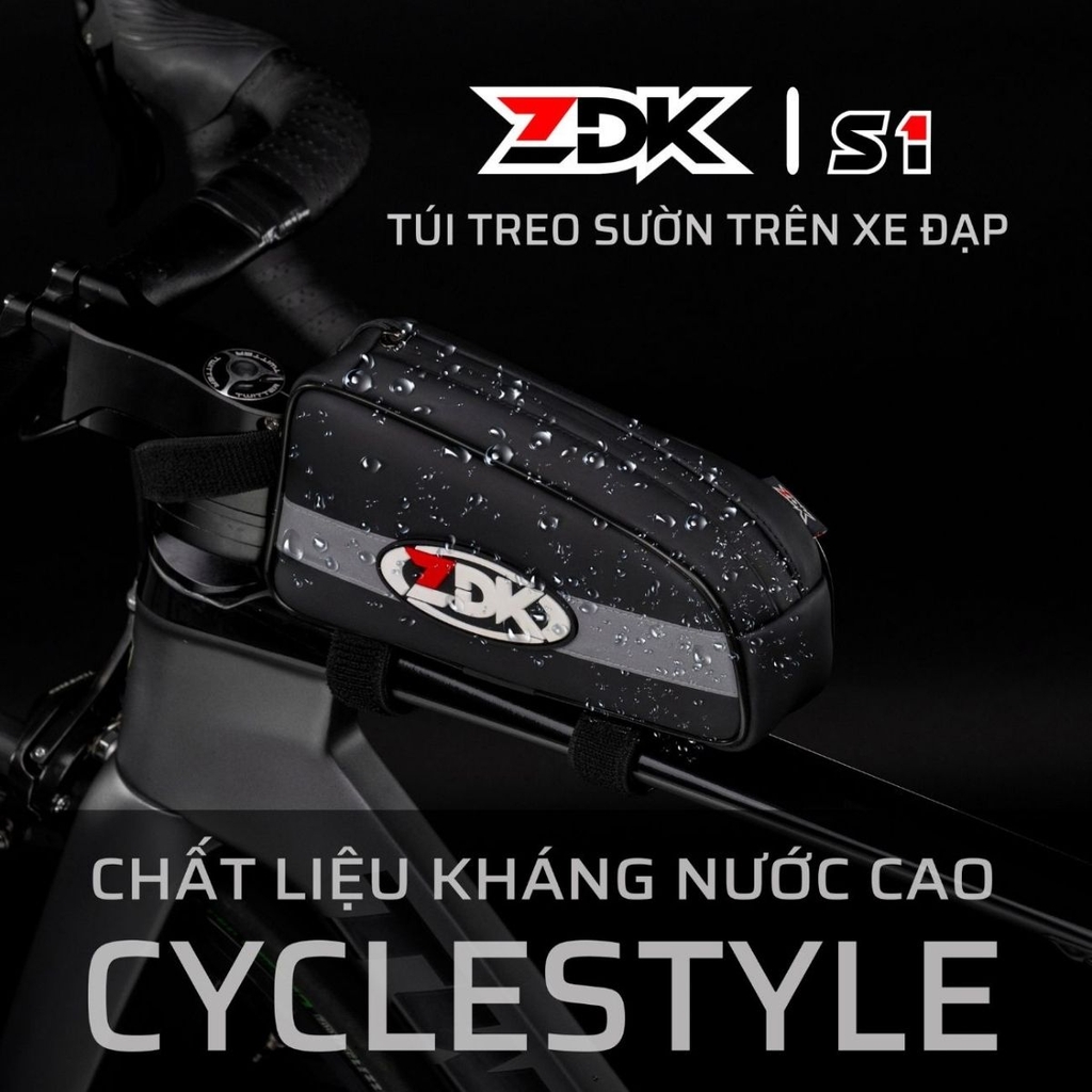 Túi treo sườn ZDK S1 – nhỏ gọn, ôm khung xe gọn gàng