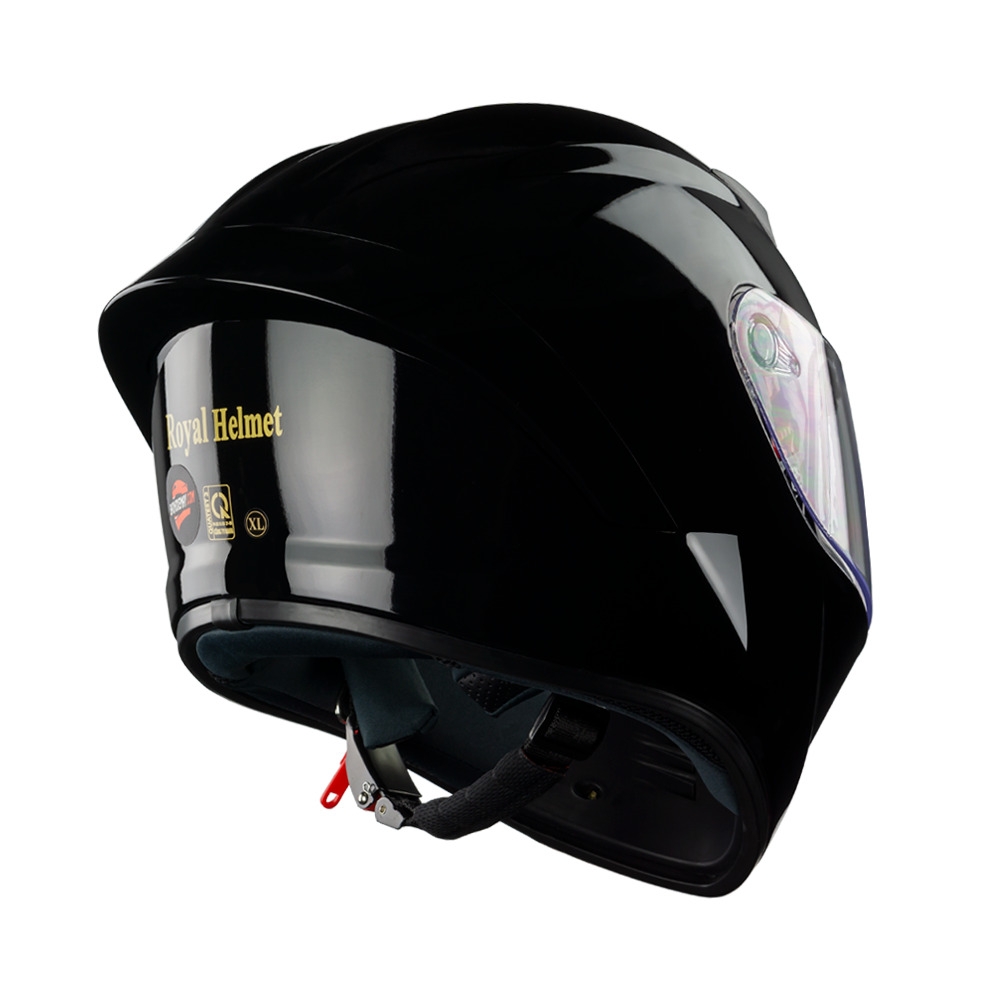 Mũ bảo hiểm fullface Royal M266 2 kính – Màu đen bóng, chính hãng
