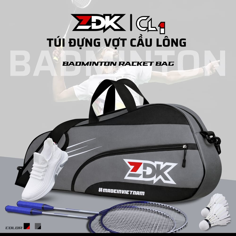Túi Đựng Vợt Cầu Lông ZDK CL1 Chính Hãng – Chống Nước, Đựng 3-5 Vợt