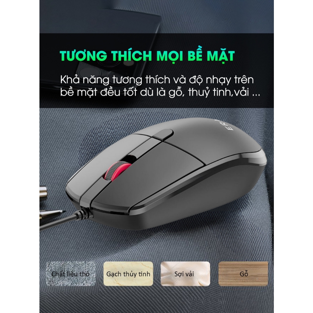 Chuột máy tính chính hãng Deiog DY-F1 có dây siêu mỏng thoải mái chuyên dụng cho chơi game/văn phòng cao cấp 2024