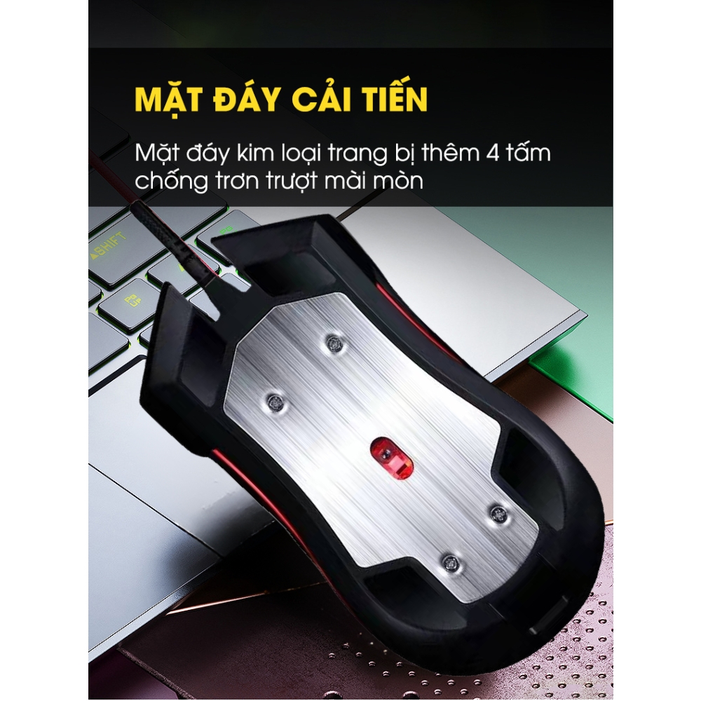 Chuột Gaming Chính hãng DEIOG G4 Dành Cho Game Thủ Chơi Pubg Độ Nhạy Cực Cao Siêu Mượt Led RGB