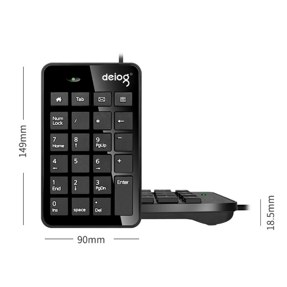 Bàn phím số mini máy tính chính hãng DEIOG DY-900 có dây cổng USB dành cho làm việc thu ngân , tính toán hàng chính hãng mẫu mới