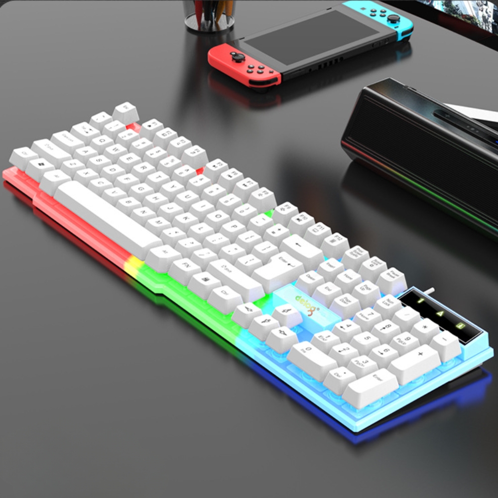 Bàn Phím Giả Cơ Máy Tính Chính Hãng DEIOG M707 Gaming LED 7 Màu Có Dây Chống Nước Chơi Game LMHT Đột Kích PUBG