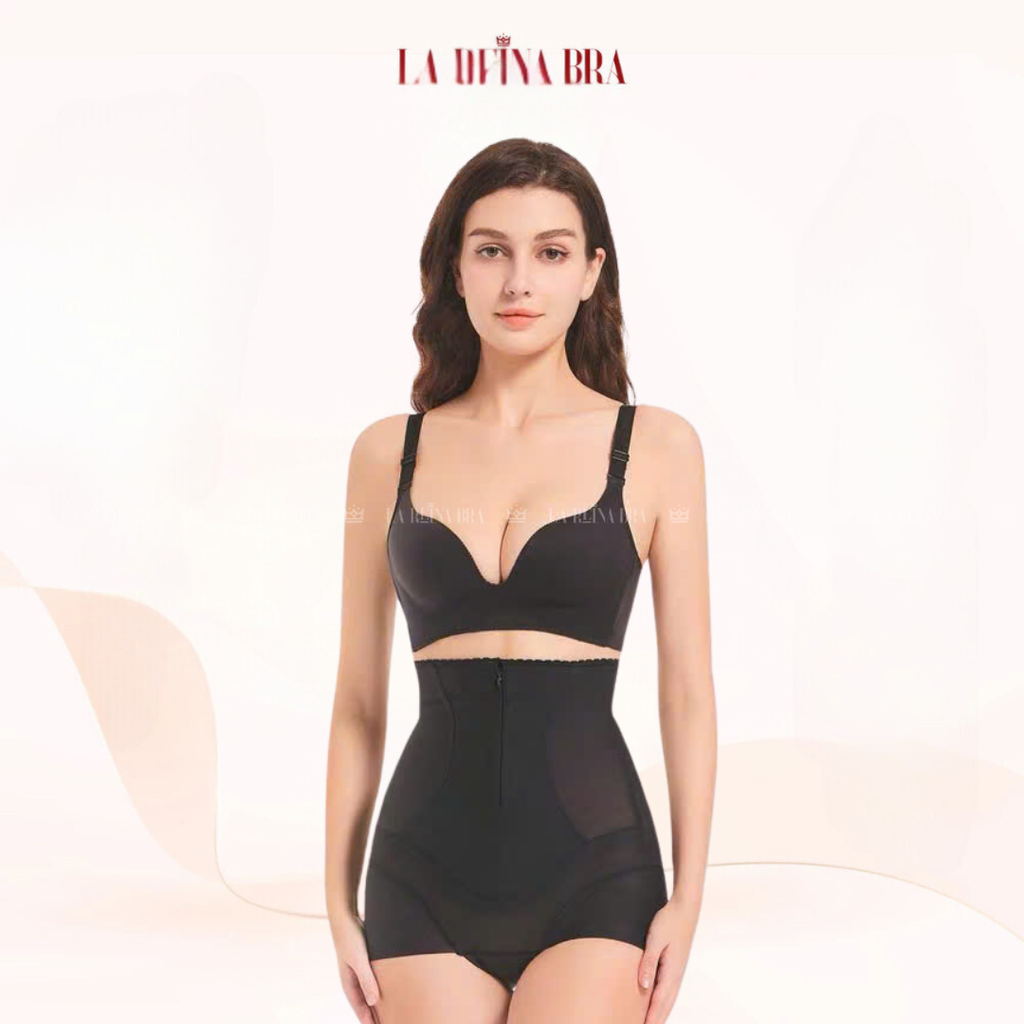 Quần Định Hình LA REINA BRA Quần Gen Bụng Nâng Mông Cạp Cao Khóa Kéo Hai Lớp Quần Đùi - LRQG021