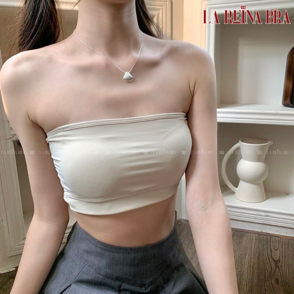 Quây cotton chống tụt  LA REINA BRA thiết kế cúp hạt massage, đệm mỏng thoáng khí