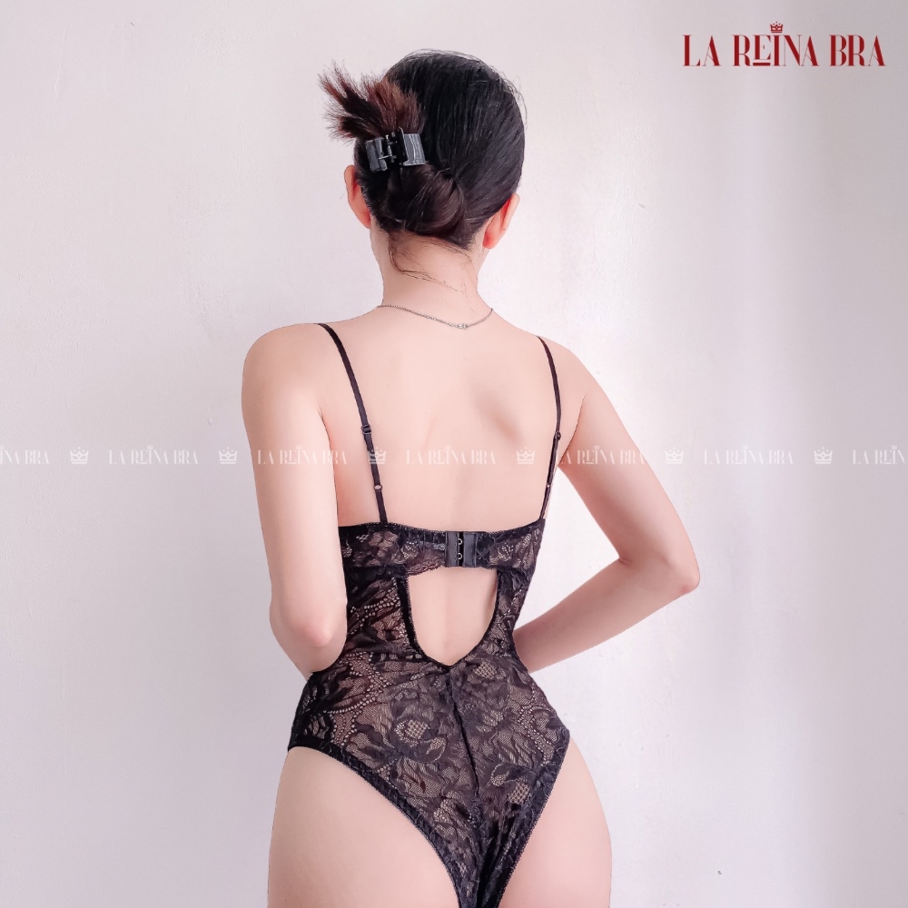 Body suit ren viền ngực thắt eo