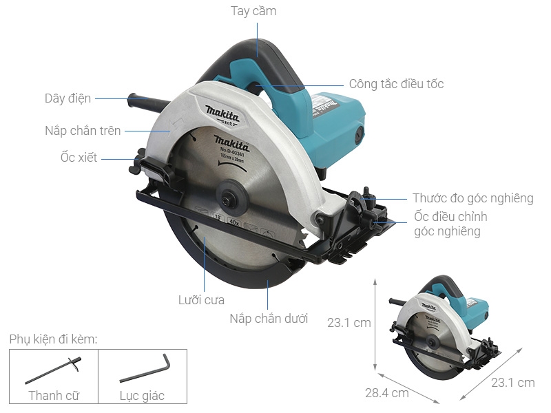 Máy cưa gỗ Makita M5801B ( 185 mm)