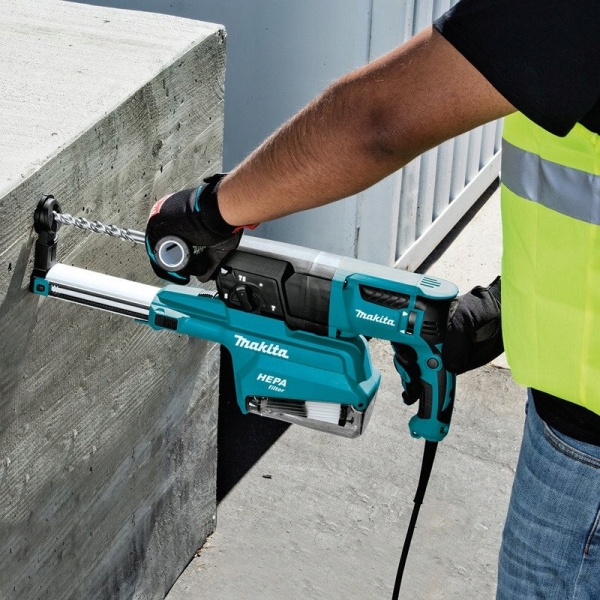 MÁY KHOAN ĐA NĂNG VỚI HỆ THỐNG HÚT BỤI HR2652 Makita (CHUÔI GÀI SDS-PLUS/26MM)