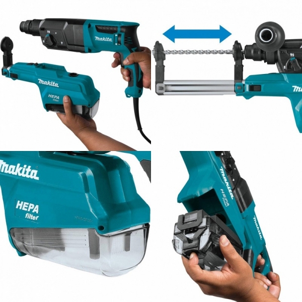 MÁY KHOAN ĐA NĂNG VỚI HỆ THỐNG HÚT BỤI HR2652 Makita (CHUÔI GÀI SDS-PLUS/26MM)